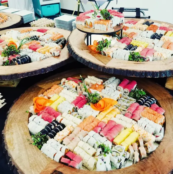 Sushi and catering display for a celebration, 3 of 11